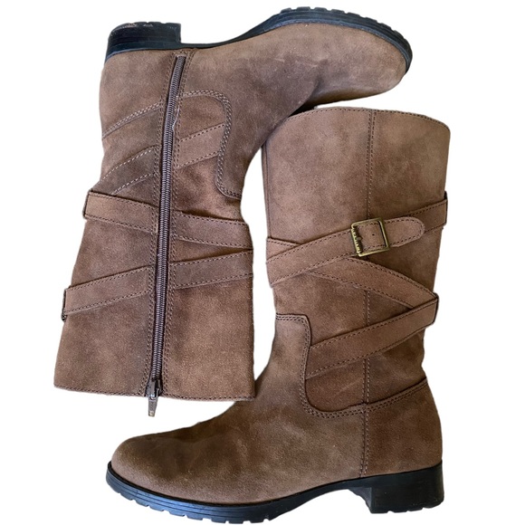 Lauren Ralph Lauren Shelby Suede Brown Boots Size 6.5 - Picture 1 of 7